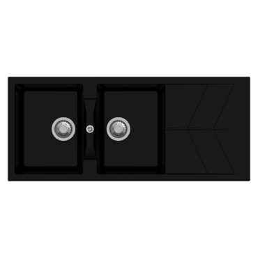 Carysil Jazz Quartz Sink D200 - Granite Metallic Nera