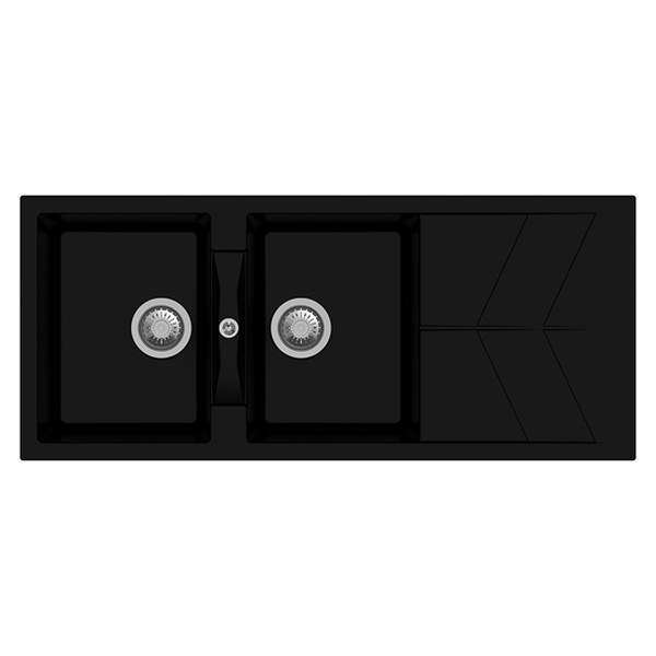 Carysil Jazz Quartz Sink D200 - Granite Metallic Nera