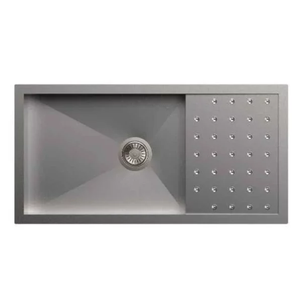 Carysil Stainless Steel Sink Polo Single and Double Bowl With Drainer (1mm) 36x18x8