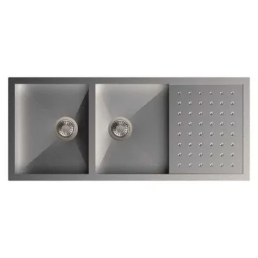 Carysil Stainless Steel Sink Polo Single and Double Bowl With Drainer (1mm) 46x20x9