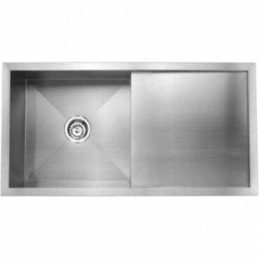 Carysil Stainless Steel Sink Quadro Classic Single Bowl With Drainer (0.8mm) 40x20x8