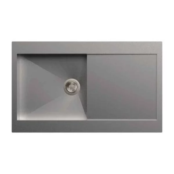 Carysil Stainless Steel Sink Rege Single Bowl With Drainer (1mm) 34x20x8