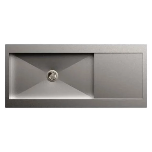 Carysil Stainless Steel Sink Rege Single Bowl With Drainer (1mm) 46x20x8