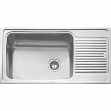 Carysil Stainless Steel Sink Vogue Single Bowl With Drainer (0.8mm) 40x20x8