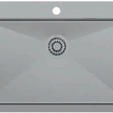 Carysil Stainless Steel Sink Waltz 750 R 10 With Accessories(Semi Loaded)(1mm) 30x20x8 With Inox 2201 Faucet