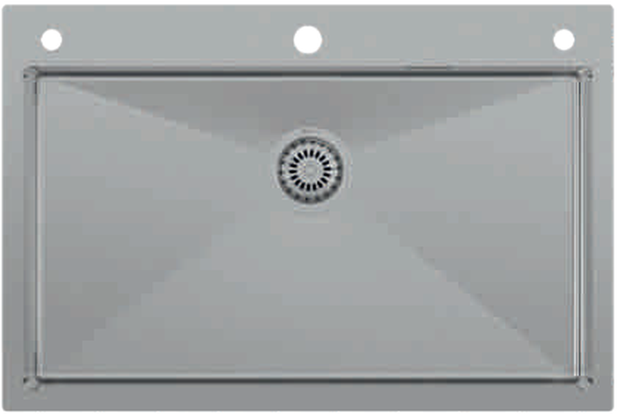 Carysil Stainless Steel Sink Waltz 750 R 10 With Accessories(Semi Loaded)(1mm) 30x20x8 With Inox 2201 Faucet Carysil Stainless Steel Sink Waltz 750 R 10 With Accessories(Semi Loaded)(1mm) 30x20x8 With Inox 2201 Faucet