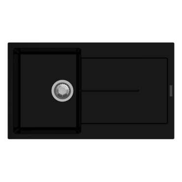Carysil Enigma Quartz Sink D100 Granite Metallic Nera