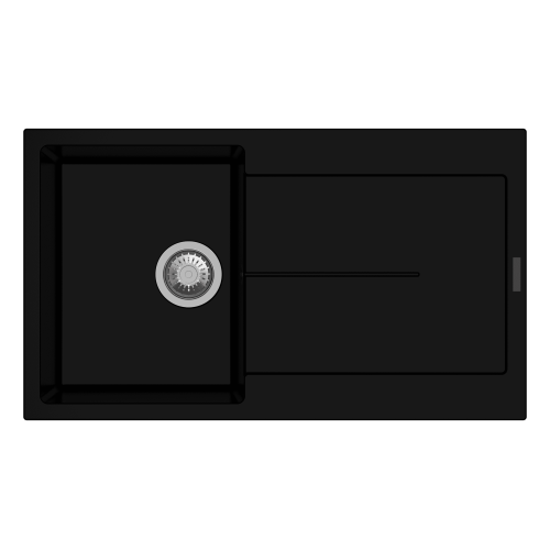 Carysil Enigma Quartz Sink D100 Granite Metallic Nera