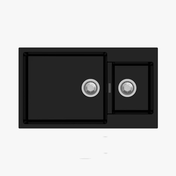 Carysil Enigma Quartz Sink N200 Granite Metallic Nera