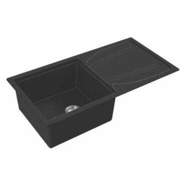 Franke Eurostone 611-100 (Carbon Black) SINGLE BOWL WITH DRAINBOARD