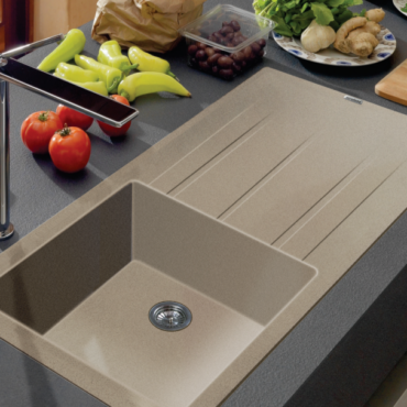 Franke Eurostone 611-100 (D. Platinum) SINGLE BOWL WITH DRAINBOARD