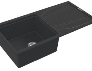Franke Eurostone 611-86 (Carbon Black) SINGLE BOWL WITH DRAINBOARD
