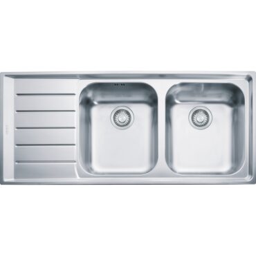 Franke Stainless Steel Sink DOUBLE BOWL WITH DRAIN BOARD RSX 621 3 1/2" WWK REV NOF NTH FRL