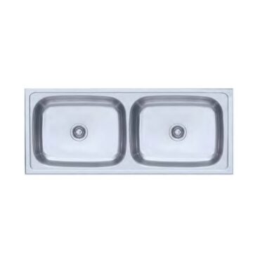 Franke Stainless Steel Sink DOUBLE BOWL WITHOUT DRAIN BOARD 620X Grand (48X20X9) Satin Finish