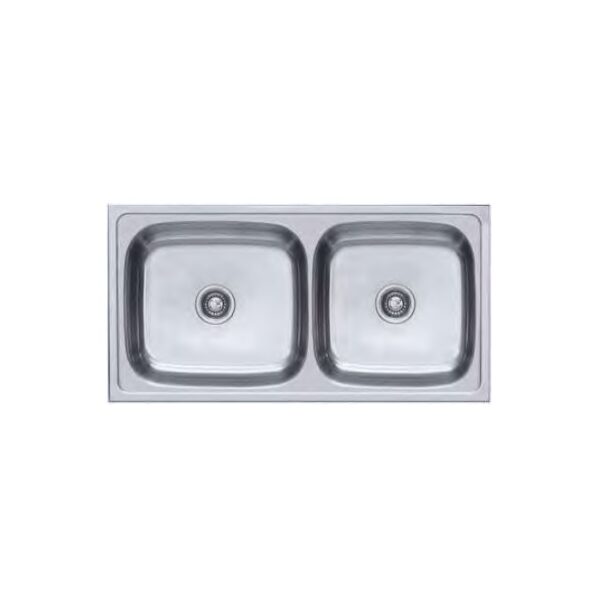 Franke Stainless Steel Sink DOUBLE BOWL WITHOUT DRAIN BOARD 620X Omni (36X20X7) Satin Finish