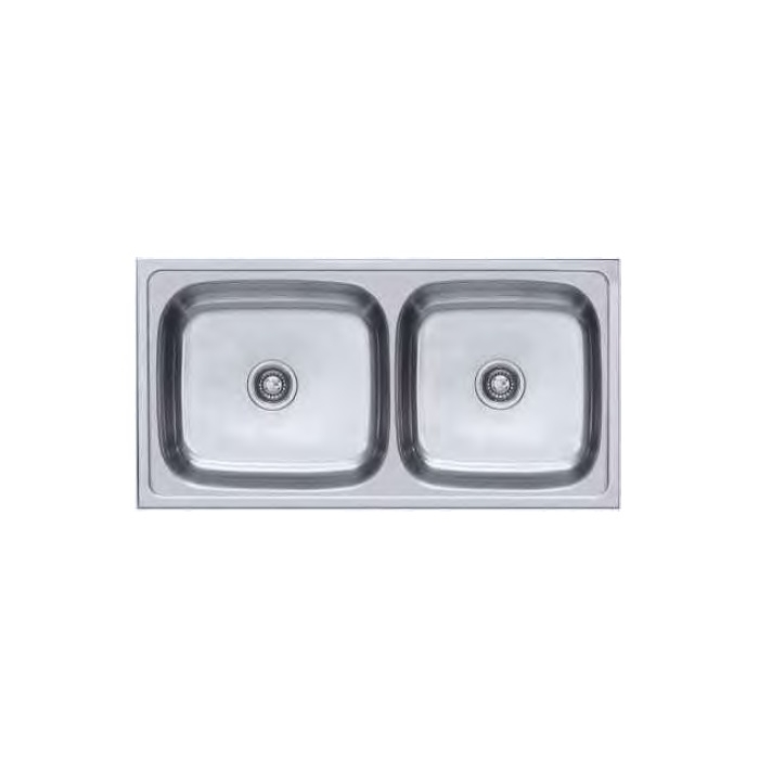Franke Stainless Steel Sink DOUBLE BOWL WITHOUT DRAIN BOARD 620X Omni (36X20X7) Satin Finish Franke Stainless Steel Sink DOUBLE BOWL WITHOUT DRAIN BOARD 620X Omni (36X20X7) Satin Finish