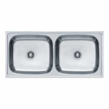 Franke Stainless Steel Sink DOUBLE BOWL WITHOUT DRAIN BOARD 620X Trendy (32X20X7) Satin Finish