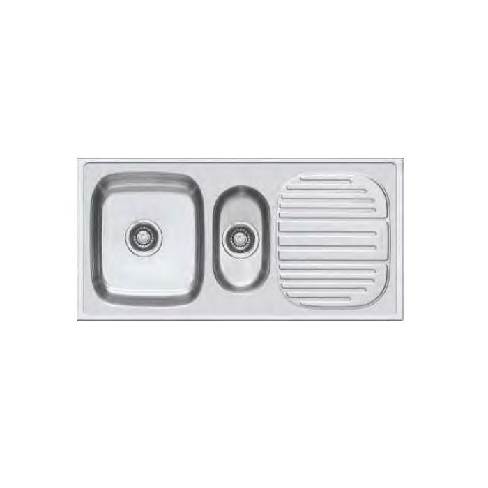 Franke Stainless Steel Sink ONE & HALF BOWL (BIG BOWL & SMALL BOWL)WITH DRAINBOARD 651X Trendy (40X20X7) Franke Stainless Steel Sink ONE & HALF BOWL (BIG BOWL & SMALL BOWL)WITH DRAINBOARD 651X Trendy (40X20X7)