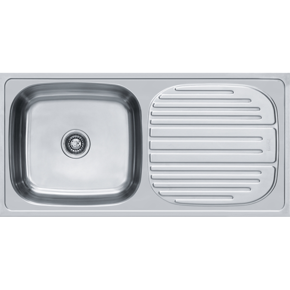 Franke Stainless Steel Sink SINGLE BOWL WITH DRAINBOARD 611X Omni (40X20X8) Satin Finish