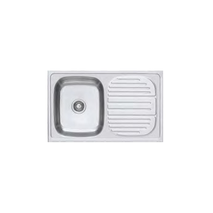 Franke Stainless Steel Sink SINGLE BOWL WITH DRAINBOARD 611X Trendy (32X20X7) Satin Finish Franke Stainless Steel Sink SINGLE BOWL WITH DRAINBOARD 611X Trendy (32X20X7) Satin Finish