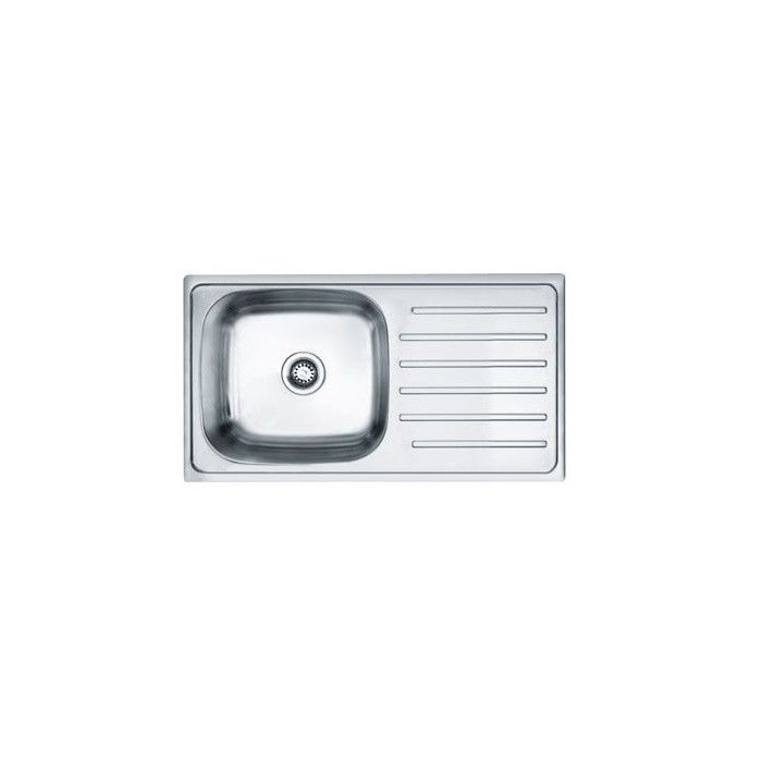 Franke Stainless Steel Sink SINGLE BOWL WITH DRAINBOARD ADRIAN 611X Omni (36X20X8) Satin Finish Franke Stainless Steel Sink SINGLE BOWL WITH DRAINBOARD 611X Omni (36X20X8) Satin Finish