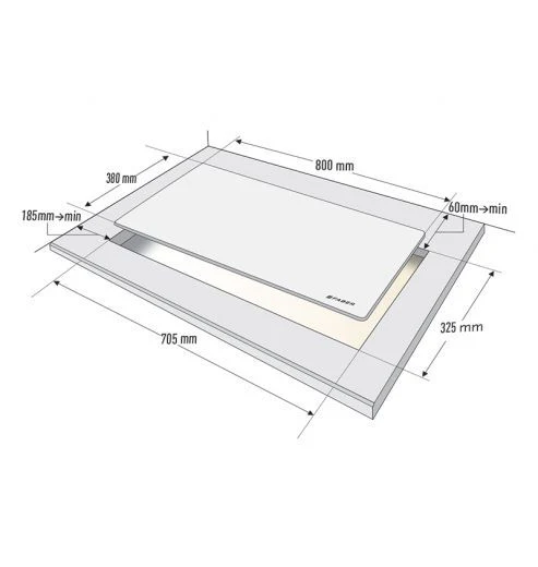 Faber Glass HOB NEXUS IND HT803 CRS BR CI AI