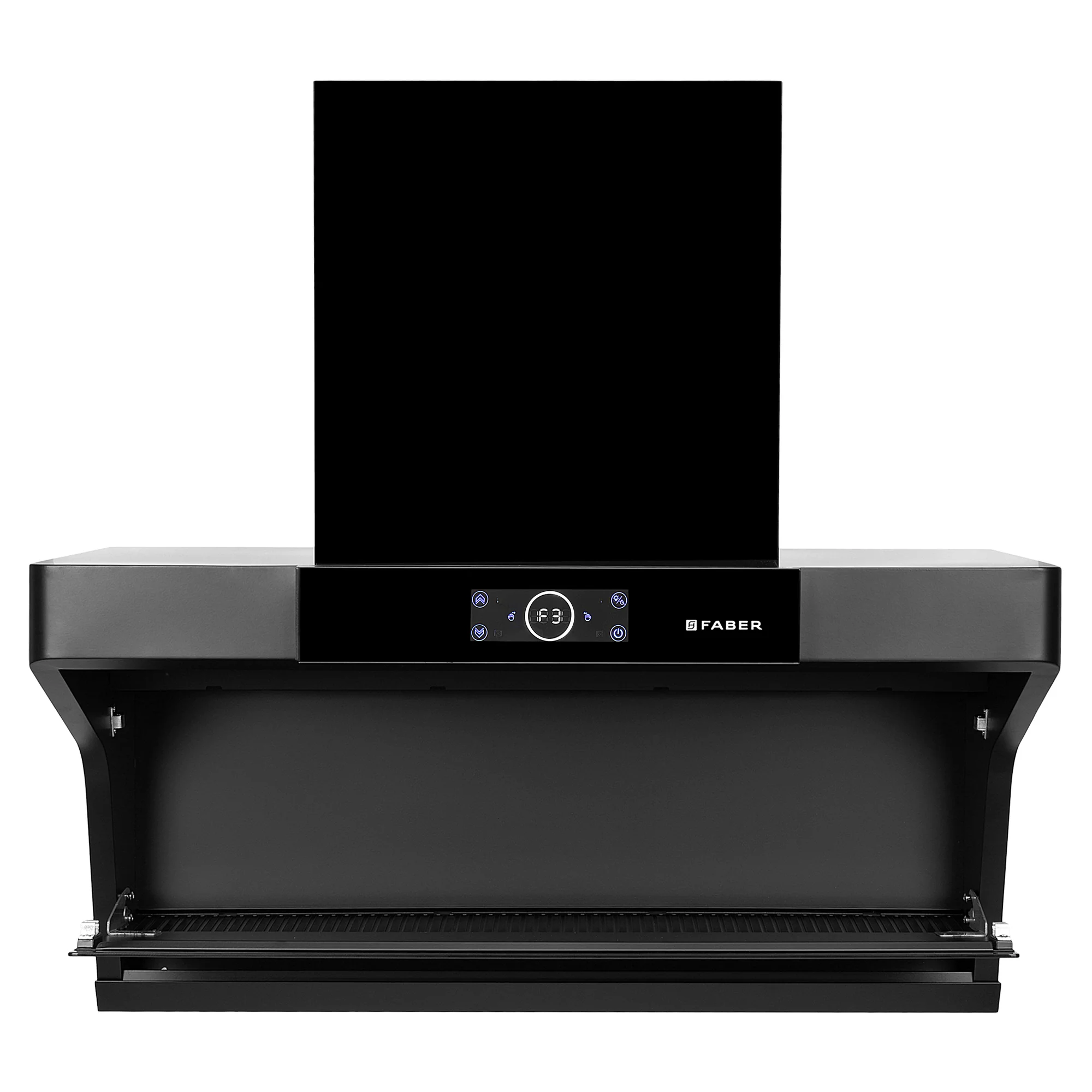 Faber Semi Slant Chimney HOOD COSMIC FL HC BK 90