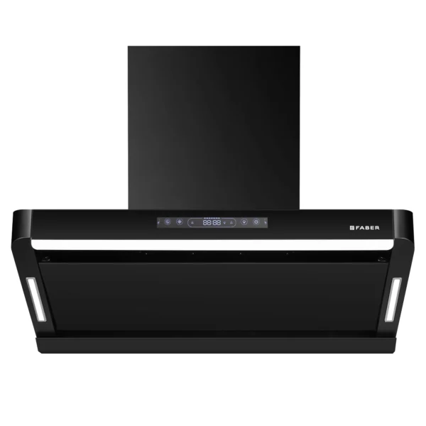 Faber Semi Slant Chimney HOOD PINNACLE FL HC BK 90