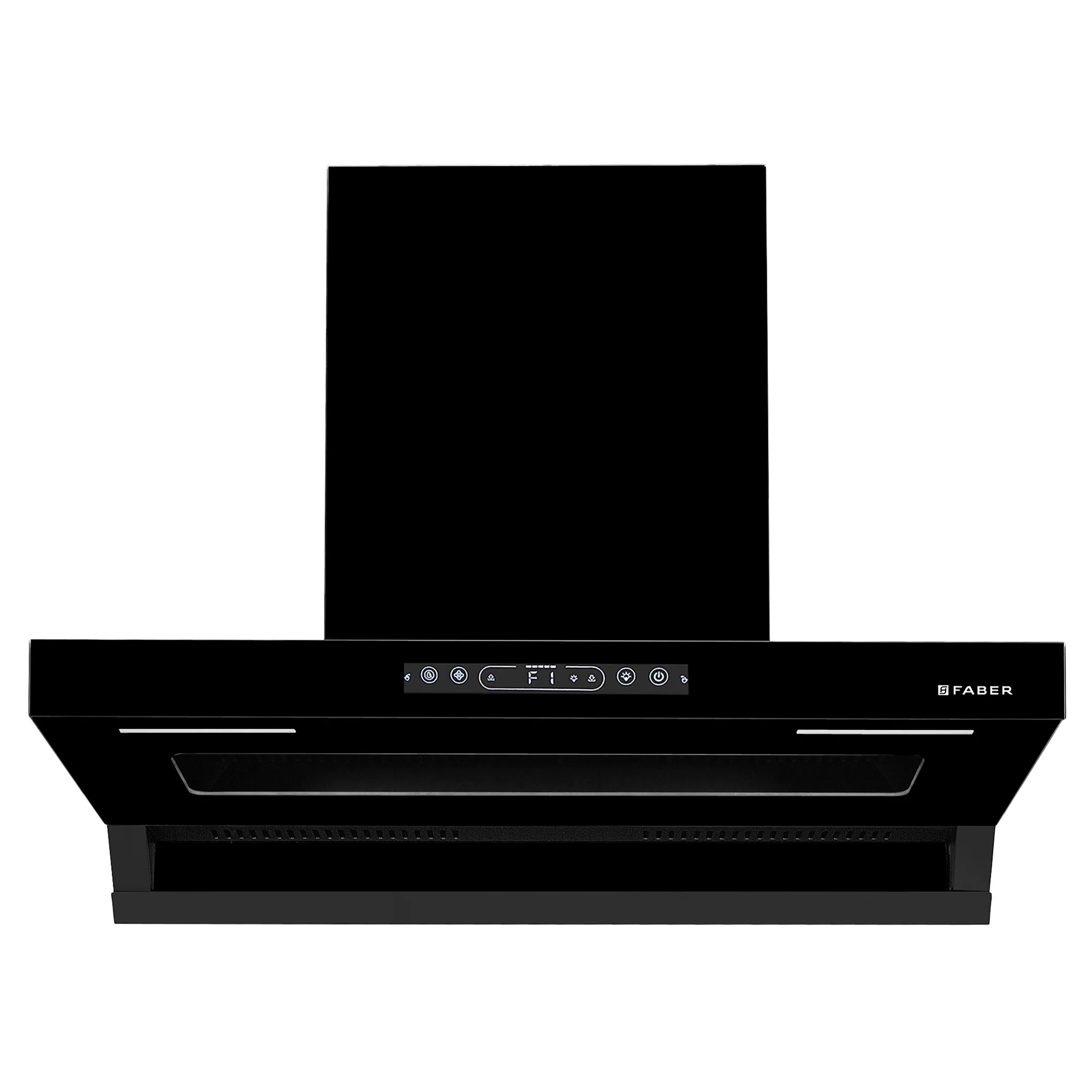 Faber Semi Slant Chimney HOOD VIVID FL HC BK 90