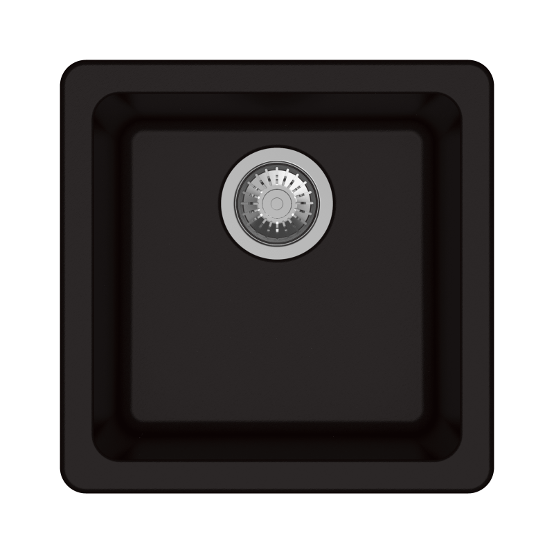 NEO SALSA_Espresso Carysil Single Bowl Quartz Sink Neo Salsa Granite Metallic Espresso