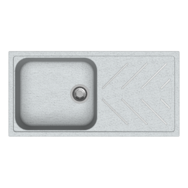 Carysil New Beethoven with Steel Inlays Quartz Sink D100L Granite Crater