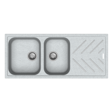 Carysil New Beethoven with Steel Inlays Quartz Sink D200 Granite Crater