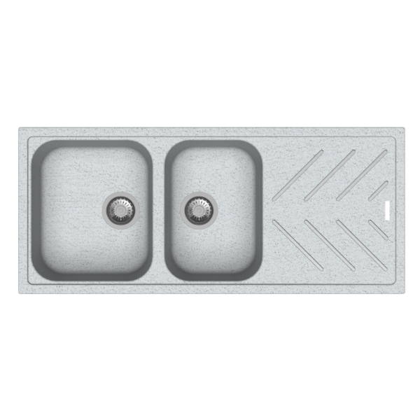 Carysil New Beethoven with Steel Inlays Quartz Sink D200 Granite Crater