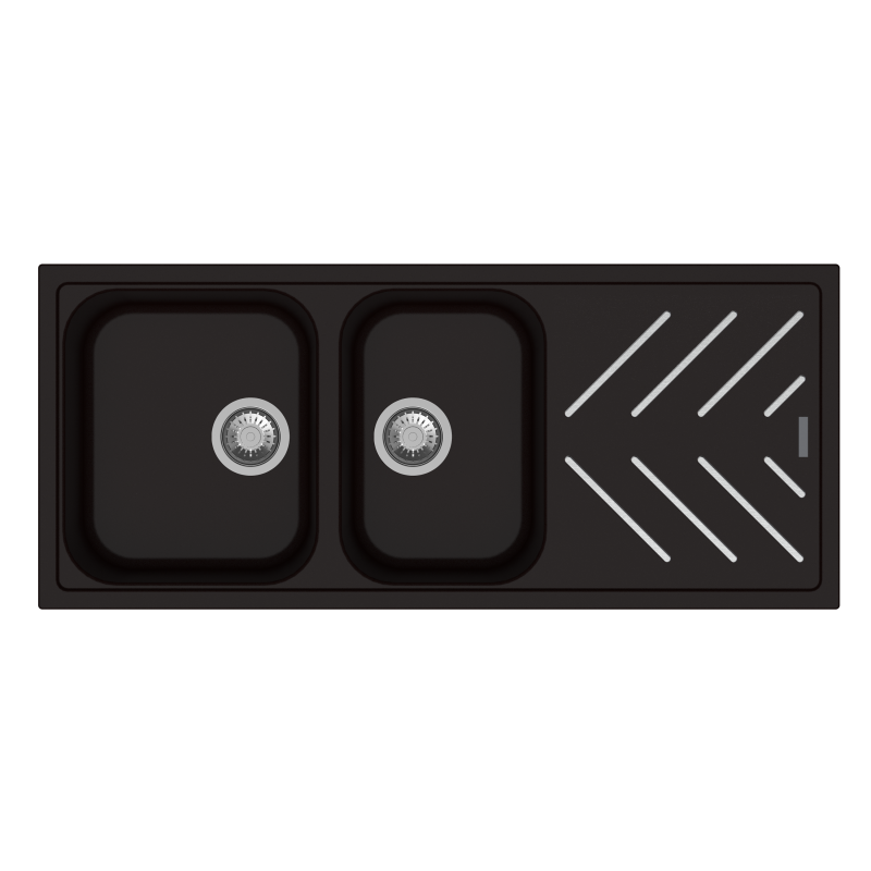 New Beethoven D200_Espresso-800x800 Carysil New Beethoven with Steel Inlays Quartz Sink D200 Metallic Espresso