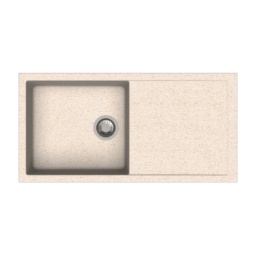 Carysil Polo Quartz Sink D100L Dotted Granite Cornflakes