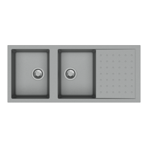 Carysil Polo Quartz Sink D200 Dotted Granite Metallic Croma