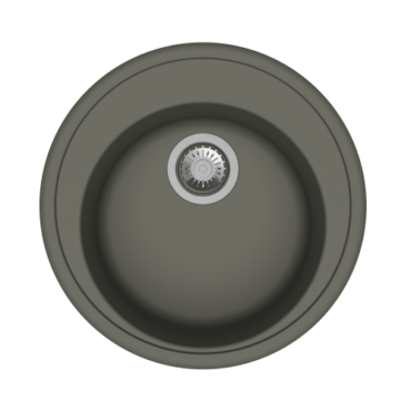 Carysil Single Bowl Quartz Sink Rock Concrete