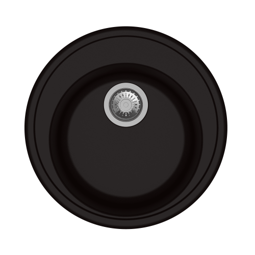 Carysil Single Bowl Quartz Sink Rock Granite Metallic Espresso