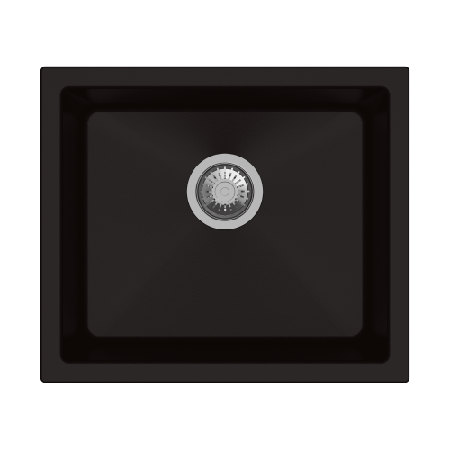 Carysil Salsa Single Bowl Kitchen Sink Granite Metallic Espresso