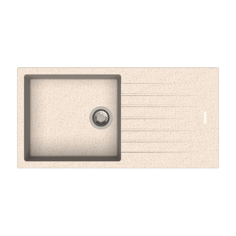 Carysil Tip Toe Quartz Sink D100L Granite Cornflakes