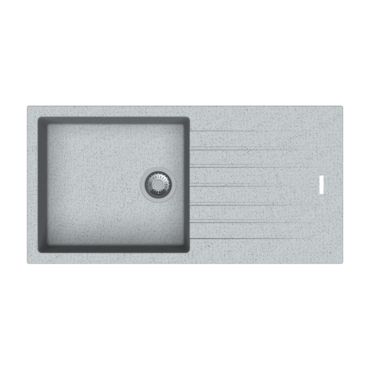 Carysil Tip Toe Quartz Sink D100L Granite Crater