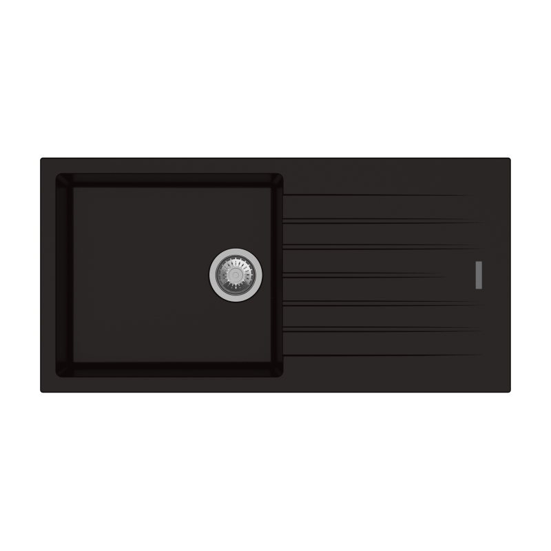 TIP TOE D100 L_Esprosso-800x800 Carysil Tip Toe Quartz Sink D100L Granite Metallic Espresso