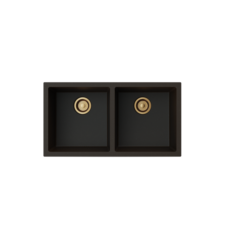 TOP view - CGDB 3318-850 espreso.5859-800x800 Carysil Smart Series Quartz Sink CGDB 3318-850 Granite Metallic Nera