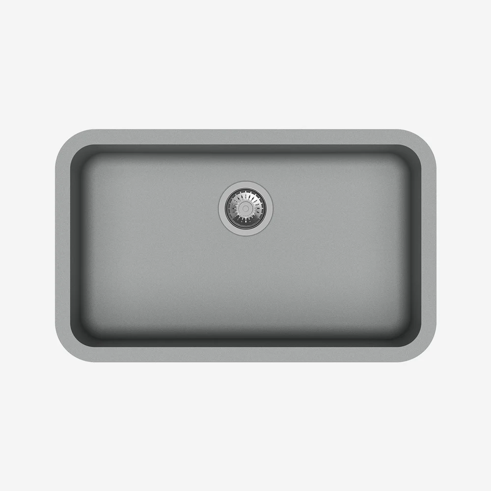 jumbo-bowl-n100l-croma Carysil Jumbo Bowl Quartz Sink N100 Granite Metallic Croma